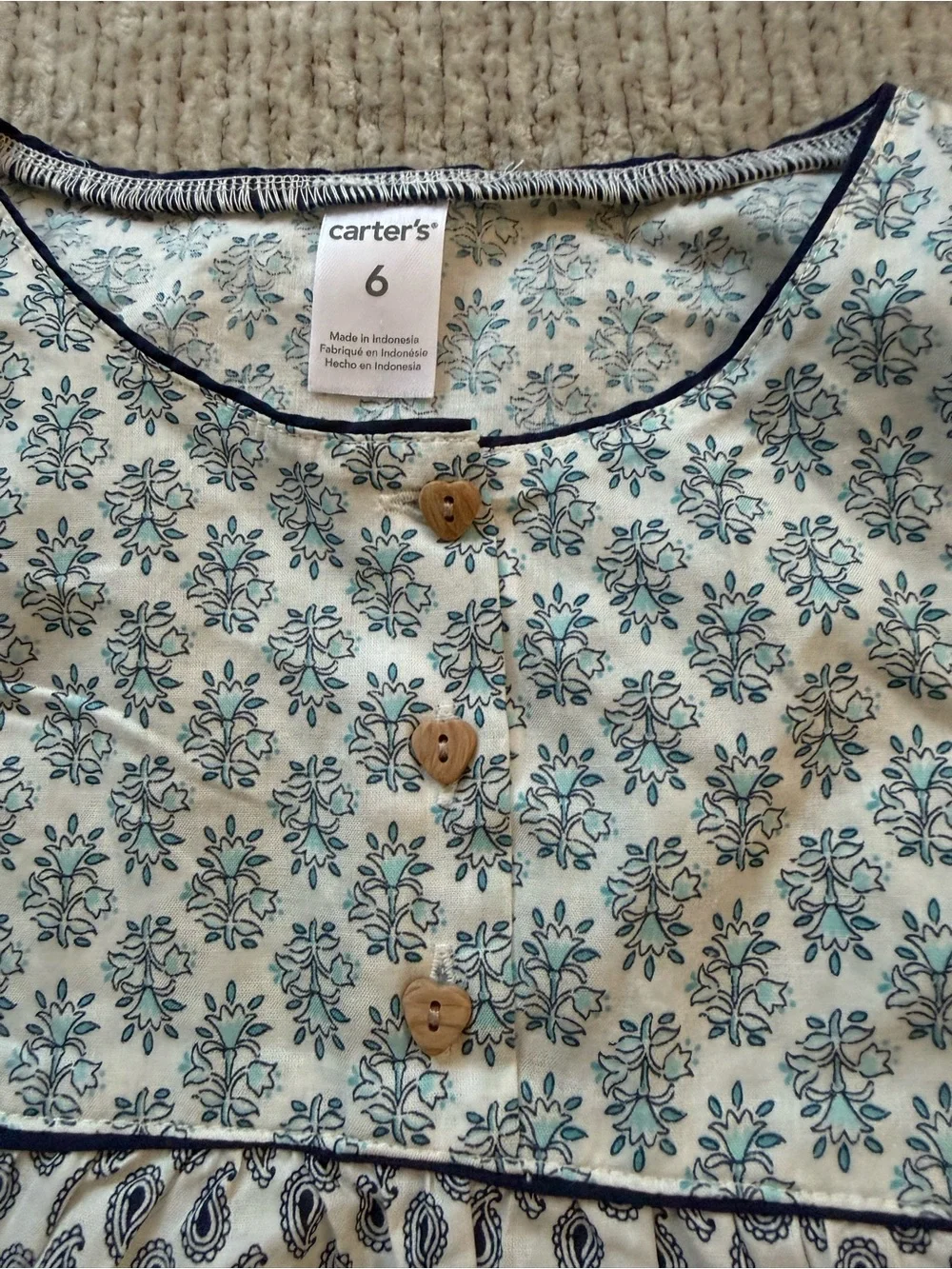 Carter’s Girls Boho Paisley Top & Leggings Set NWT Size 6